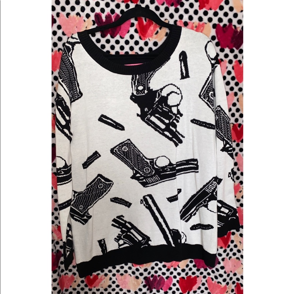 Rare Vintage Betsey Johnson Pistol Sweater Dress Tunic M